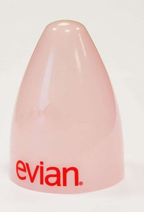 Tampographie pour la marque Evian réalisée par EDB Packaging